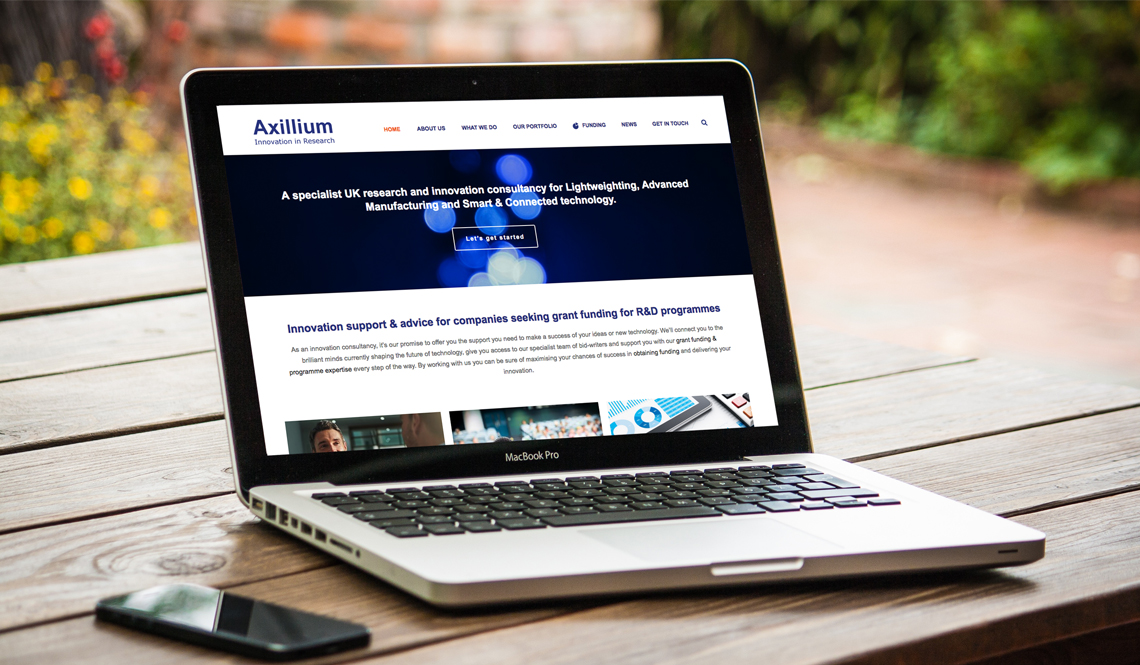 New website launched for Axillium Innovation by The Wonky Agency | Marketing | Website in Surrey, Bucks, UK